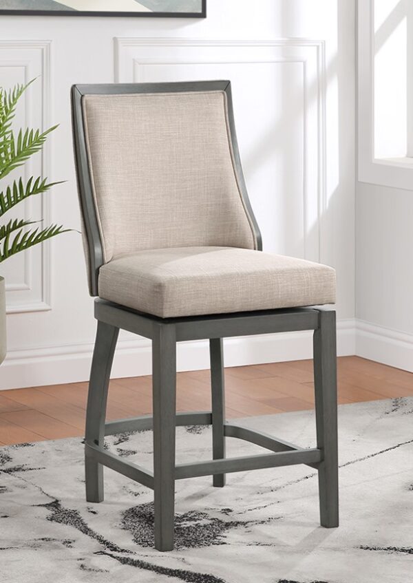 Katherine Swivel Barstool – Light grey