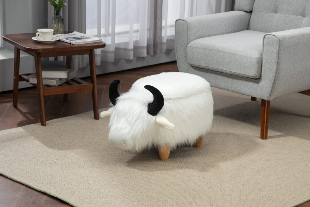 W09-00053 White Harry Cow llifestyle front side view pic 2