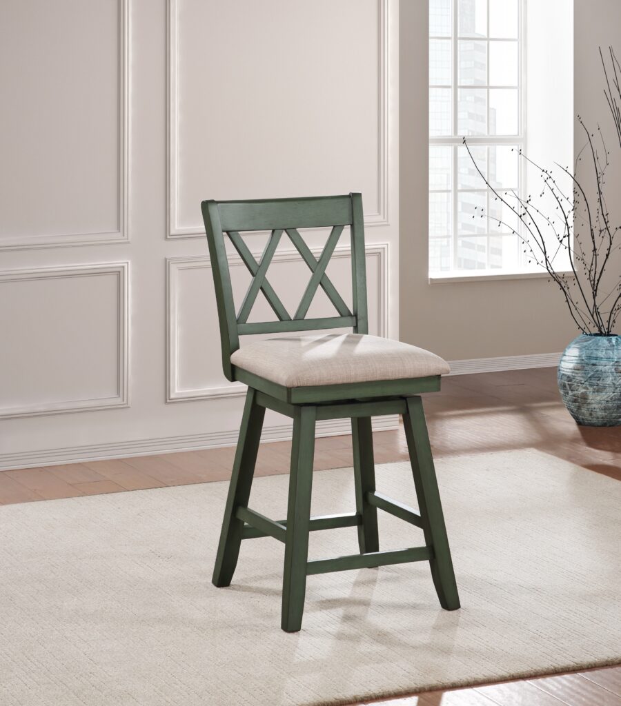 W13-00864AS Brookline 24SH XX Back swivel barstool sage green lifestyle