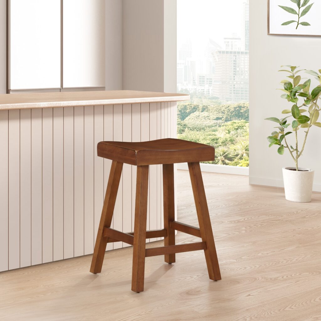 W13-01018 Lifestyle Jackson Saddle stool - oak